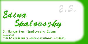 edina spalovszky business card